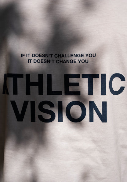 Oversized Tee Athletic Vision - White/ Vintage Blue