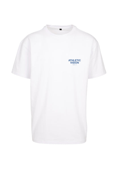 Oversized Tee Athletic Vision - White/ Vintage Blue